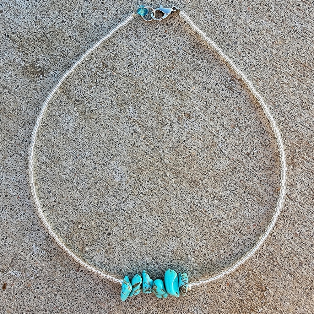 Turquoise stone necklace
